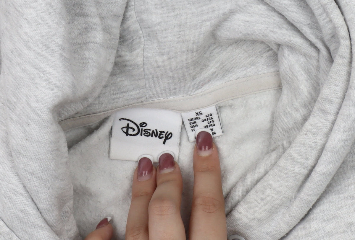 Womens UK Size XS Disney Grey Pullover Hoodie