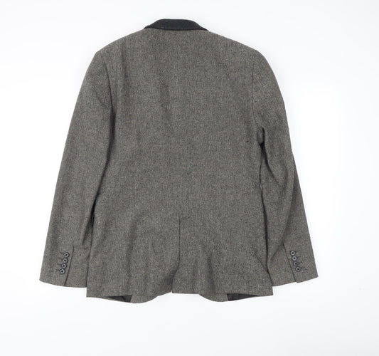 Mens UK Size 36 Topman Regular Grey Suit Jacket