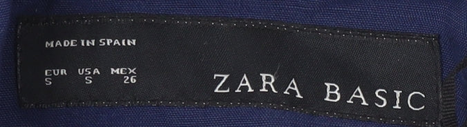 Zara Basic Women's Blue Blazer, Size S, Regular Fit