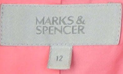 Marks and Spencer Women's Black Pinstripe Blazer - Size 12