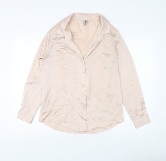 Womens UK Size 8 ASOS Beige Basic Blouse