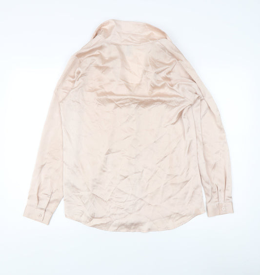 Womens UK Size 8 ASOS Beige Basic Blouse