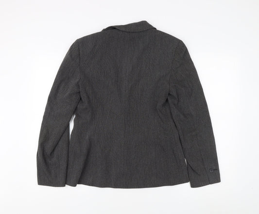 Marks and Spencer Grey Herringbone Blazer Size 12