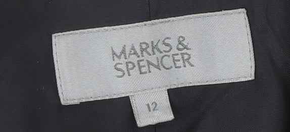 Marks and Spencer Grey Herringbone Blazer Size 12