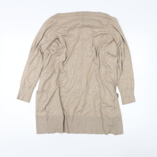 Womens UK Size XS Marks and Spencer Beige Cardigan Jumper