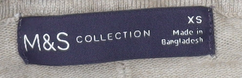 Womens UK Size XS Marks and Spencer Beige Cardigan Jumper