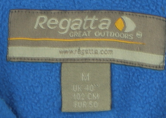 Mens UK Size M Regatta Blue 1/4 Zip Sweatshirt