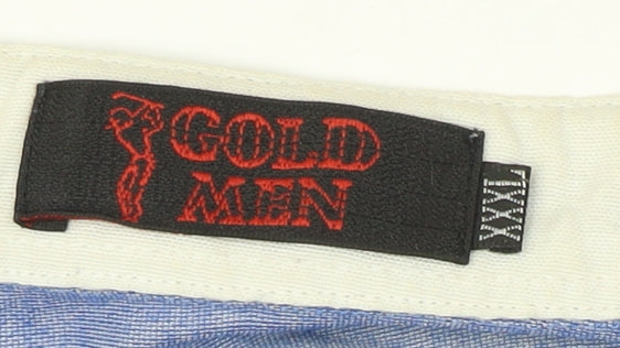 Gold Men Blue 2XL Polo Shirt for Men