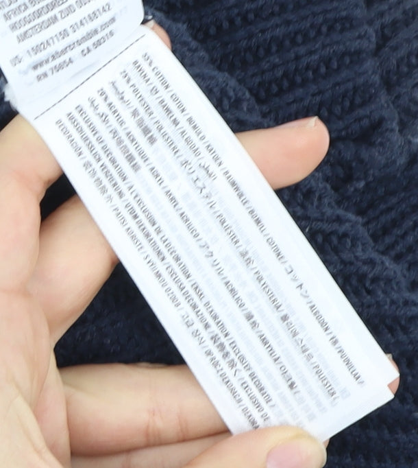 Abercrombie & Fitch Women's Blue Roll Neck Jumper M