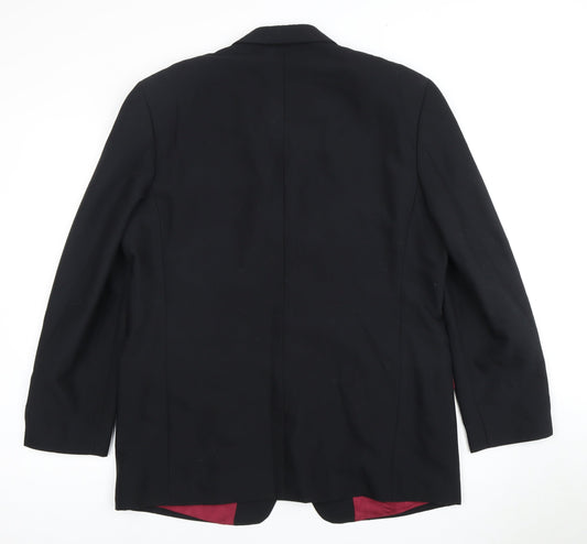 Mens UK Size 40 Roberto Bassi Regular Black Suit Jacket