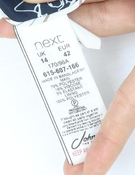 Next Women's Black Double-Breasted Suit Jacket Size 14