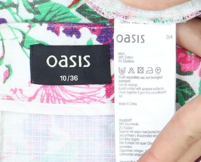 Oasis Women's Multicoloured Floral Pencil Skirt Size 8