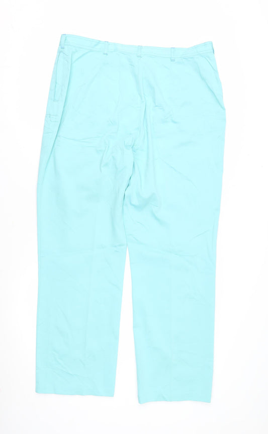 Womens UK Size 18 LUCIA Regular Fit Casual Blue Trousers
