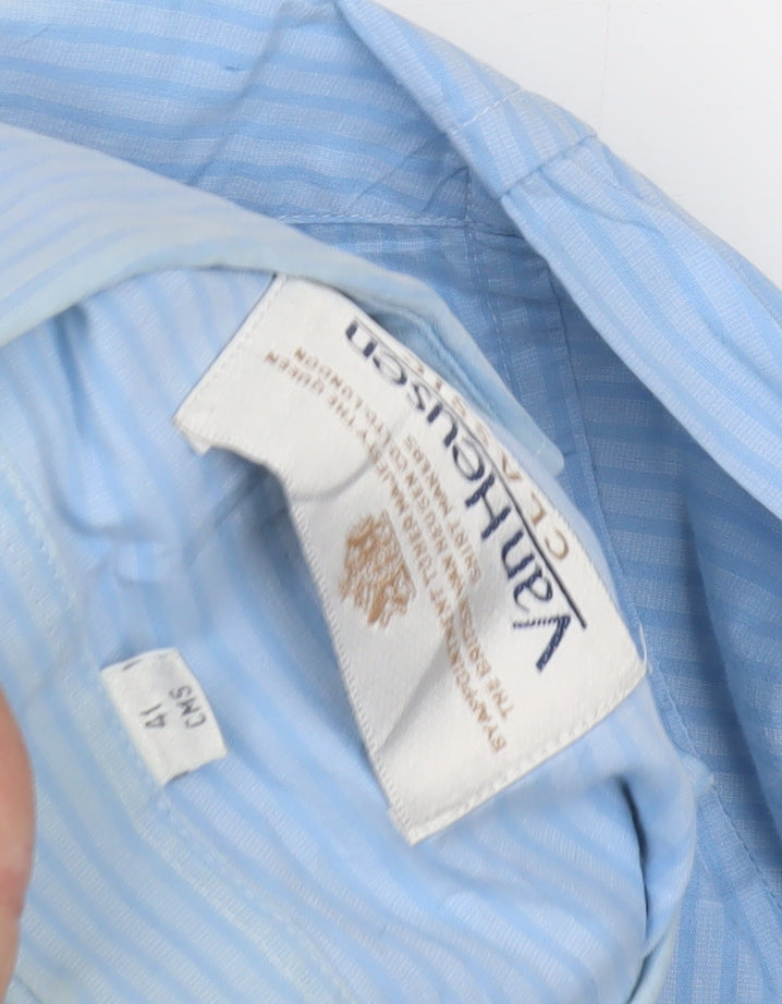 Van Heusen Men’s Blue Striped Long Sleeve Dress Shirt L