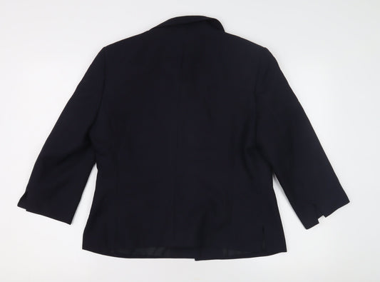 Womens UK Size 14 Marks and Spencer Blue Basic Jacket