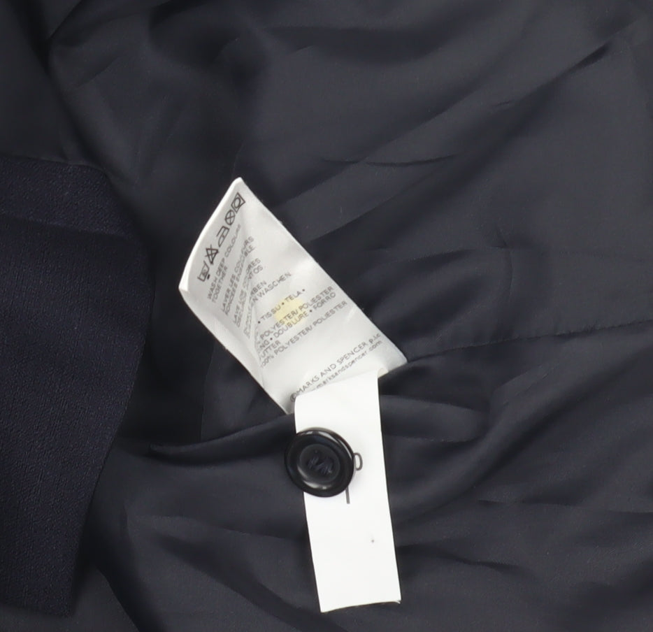 Womens UK Size 14 Marks and Spencer Blue Basic Jacket