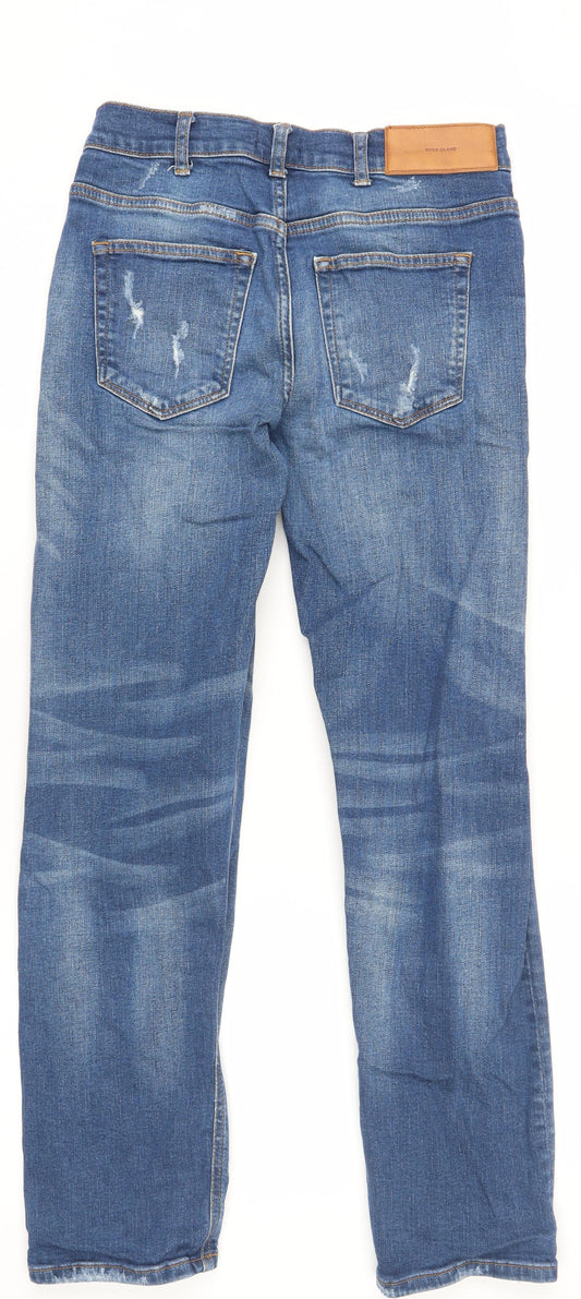 Mens UK Size 28 River Island Straight Blue Jeans