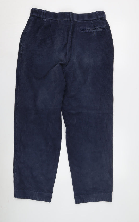 M&S Men's Blue Corduroy Trousers 32W 31L