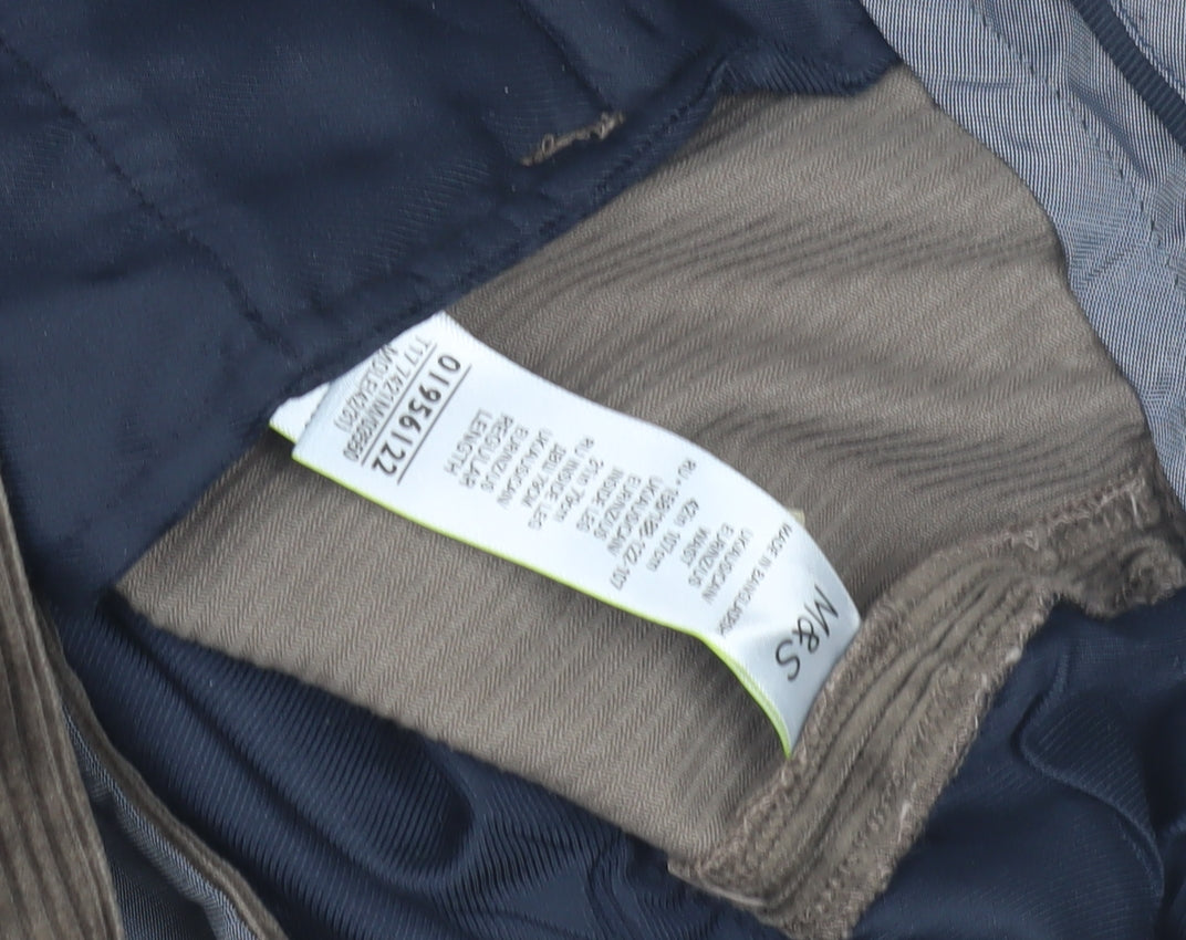 Marks and Spencer Brown Corduroy Trousers Men Size 12