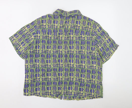 Womens UK Size 16 BHS Multicoloured Basic Button-Up