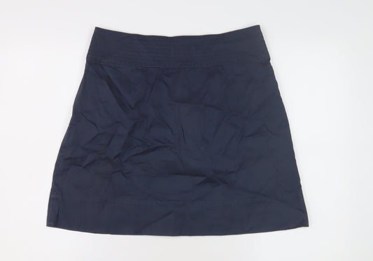 Additional front view of ESPRIT Women's Blue Skirt, size 10, Button Closure