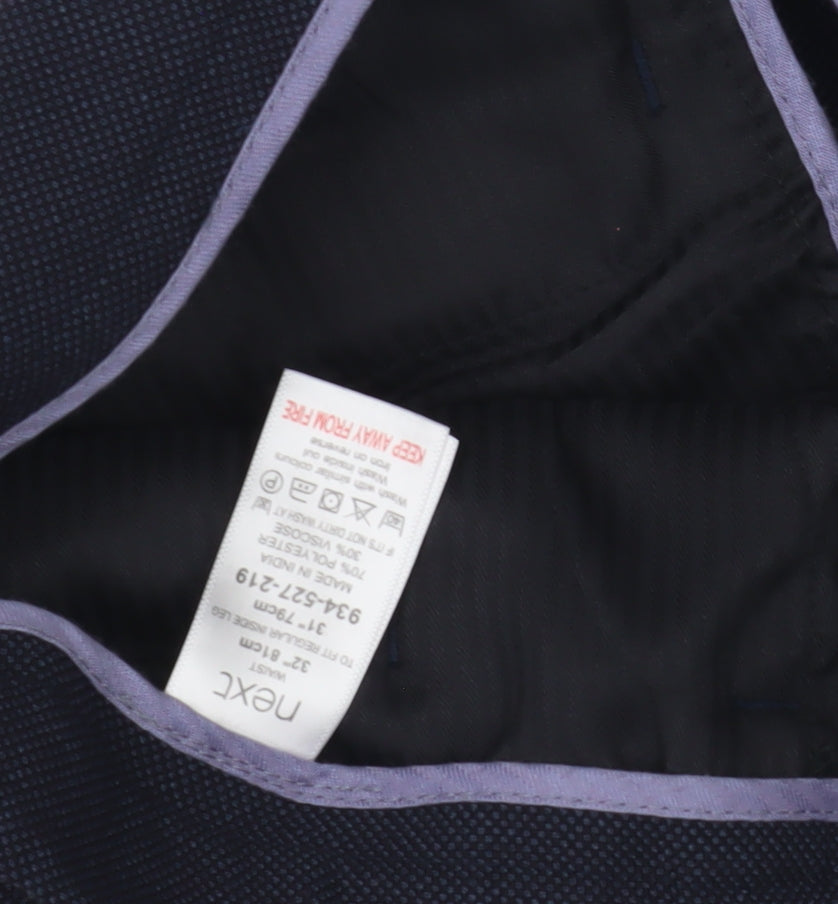 Next Men's Blue Trousers - Size 32, Classic Style