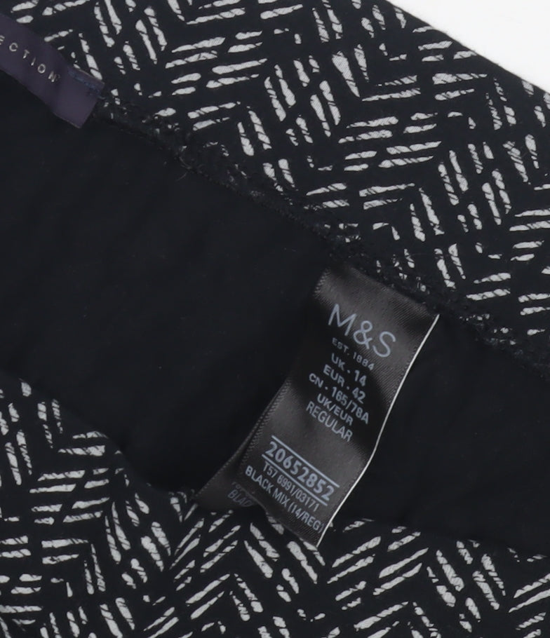 Womens UK Size 14 Marks and Spencer Black Trousers