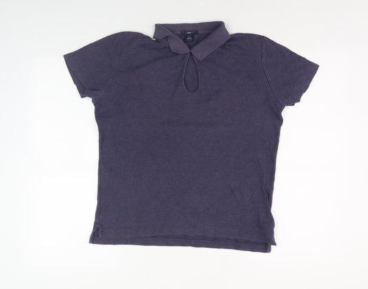 Womens UK Size L Gap Purple Basic Polo