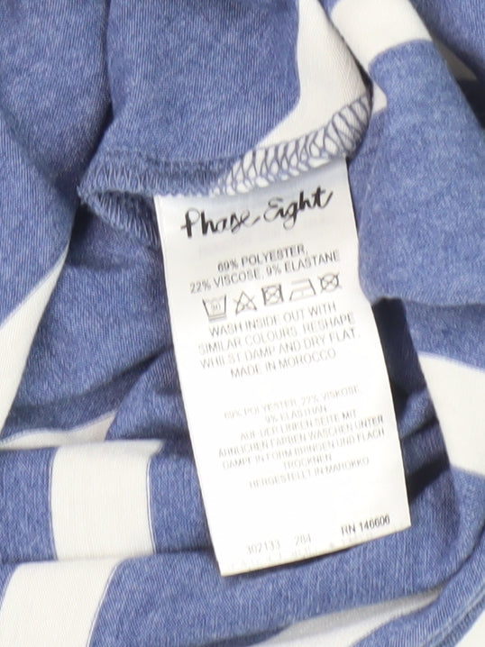 Womens UK Size 8 Phase Eight Blue Basic Blouse