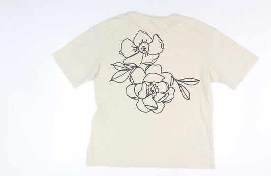 Mens UK Size L JACK & JONES Beige T-Shirt