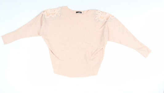 Quiz Beige Jumper for Women - M