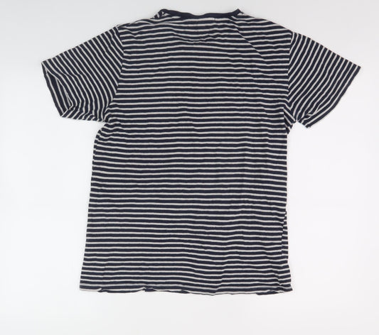 Topman Men's Nirvana Striped Band T-Shirt, Black, S