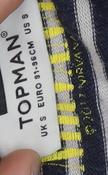 Topman Men's Nirvana Striped Band T-Shirt, Black, S