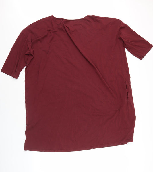 Hush Women's Red T-Shirt Dress, Size L, Casual, 3/4 Sleeve