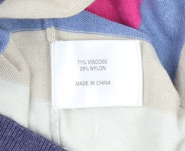 Womens UK Size M CC Multicoloured Pullover Jumper