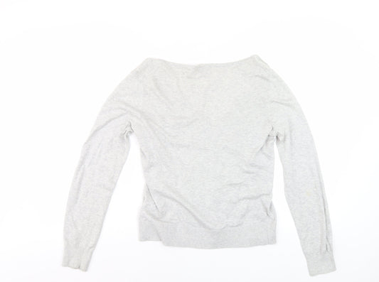 Womens UK Size 10 Ted Baker Grey Cardigan Jumper