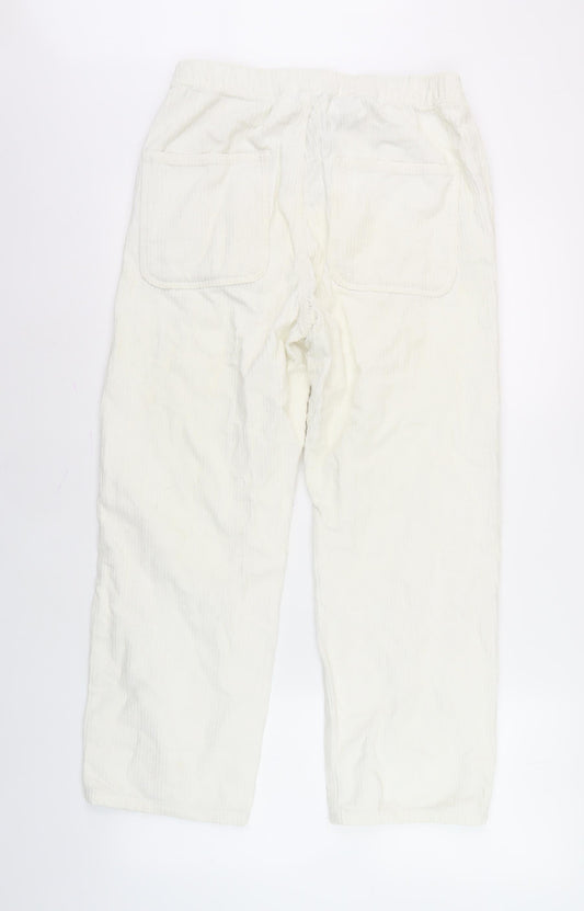Reclaimed Vintage Men's White Trousers M Cotton