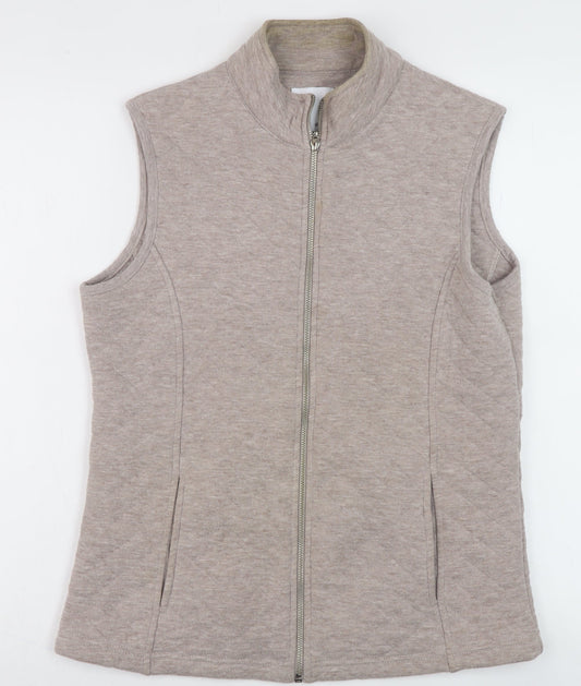 Womens UK Size 10 DASH Beige Gilet