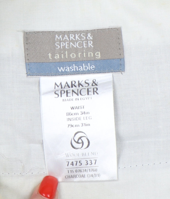 Marks and Spencer Men's Black Dress Pants 33 in