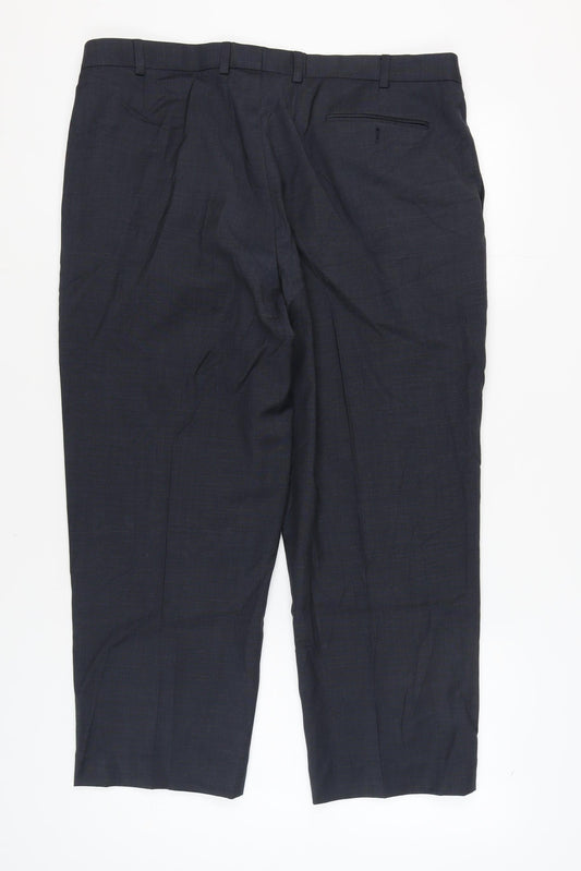 Marks and Spencer Men's Blue Wool Dress Pants 40