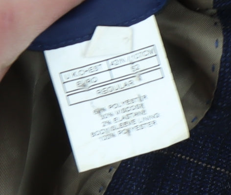 Mens UK Size 42 Moss 1851 Regular Blue Suit Jacket