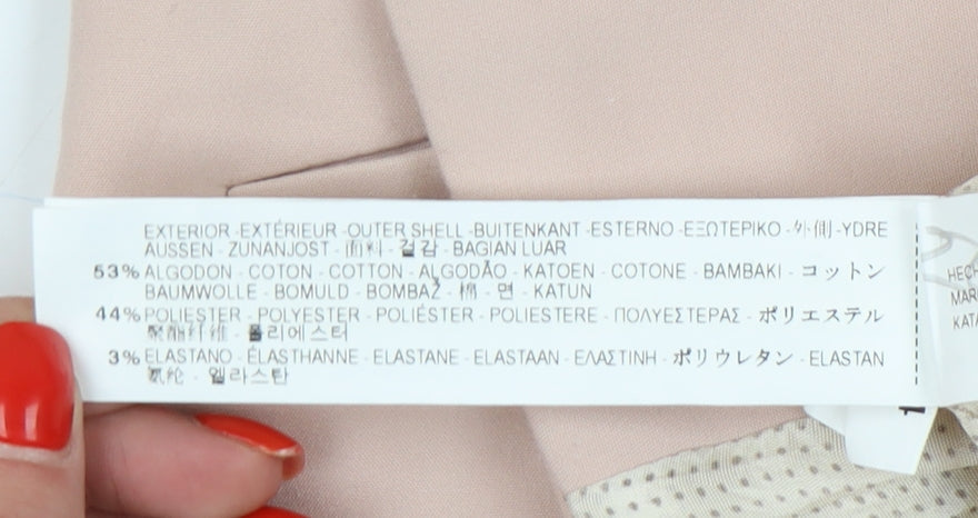 Zara Basic Women's Pink Blazer, Size 8, Notch Lapel