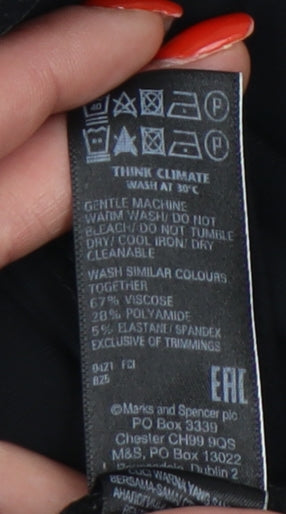 Marks & Spencer Women's Black Pencil Skirt Size 12