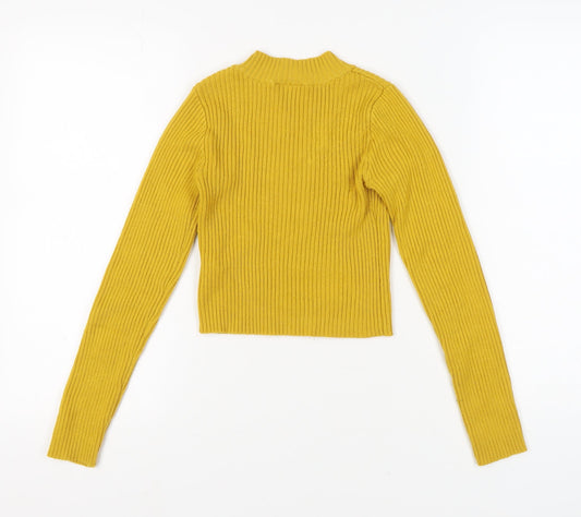 Womens UK Size 8 Topshop Yellow Pullover Jumper