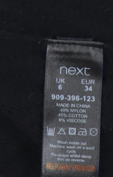 Womens UK Size 6 NEXT Black Basic Tank