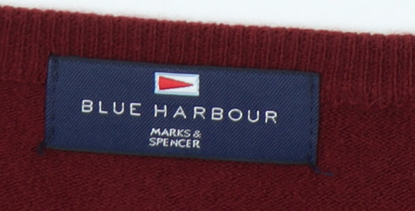 Marks and Spencer Men's Red XL Pullover Jumper