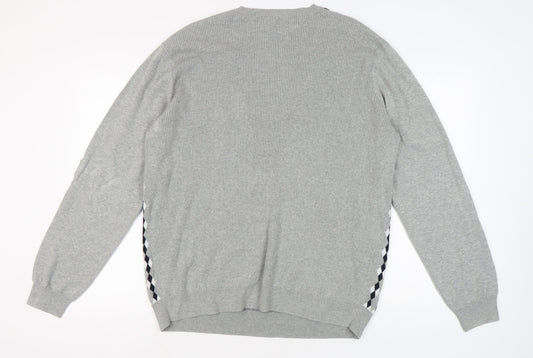 Lyle & Scott Men's Grey 2XL Argyle Pullover Jumper