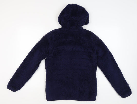 Mountain Warehouse Women's Blue Hooded Fleece Jacket Size 10