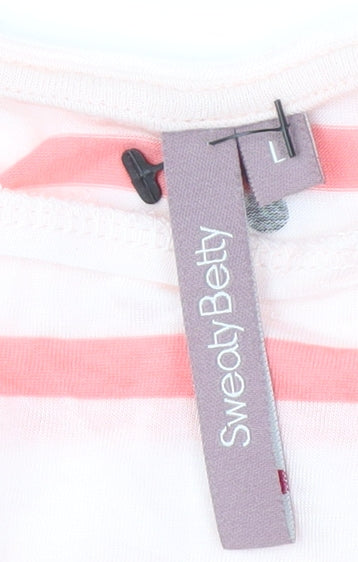 Sweaty Betty Women’s Pink Striped Cropped Top L