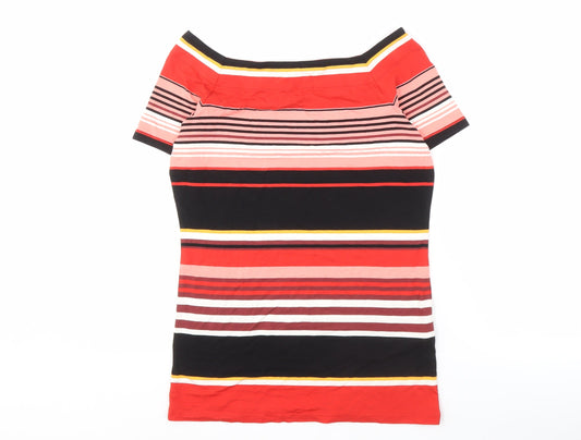 Womens UK Size M Oasis Multicoloured Ringer T-Shirt